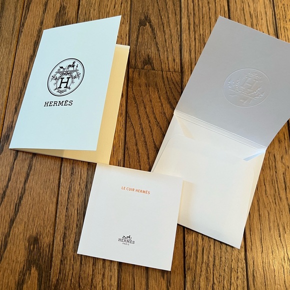 Authentic Hermes receipt holder and care booklet for leather - Picture 2 of 2